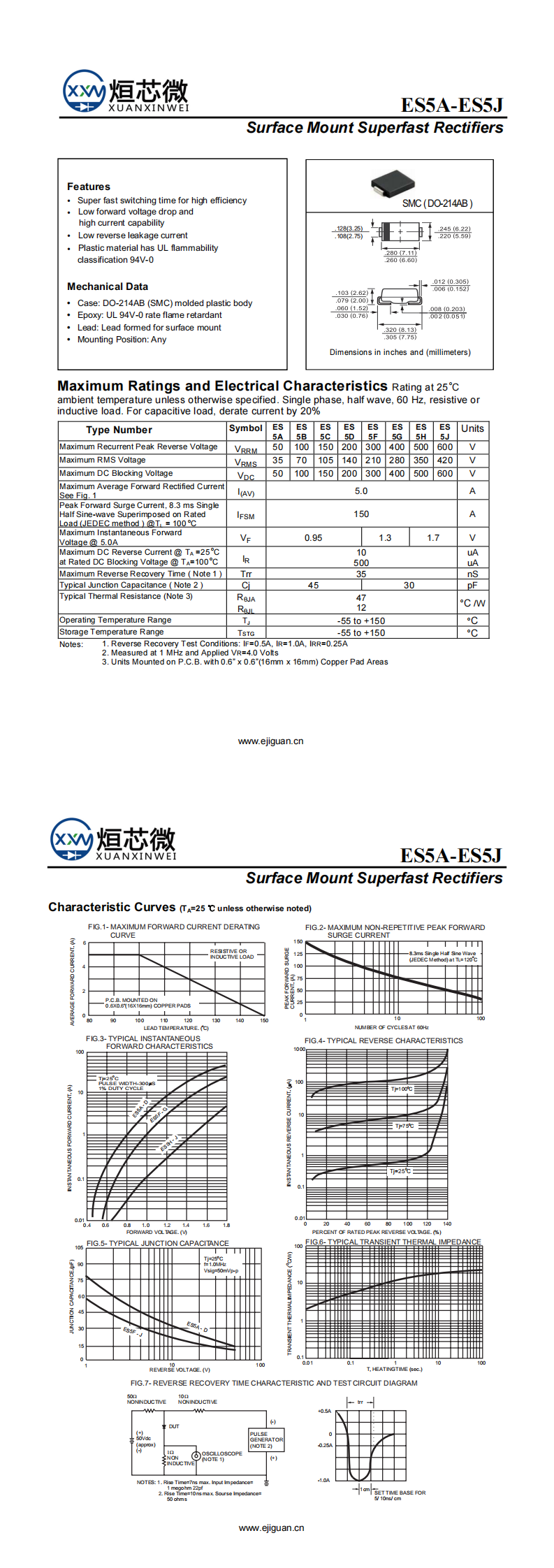 ES5K快恢復(fù)二極管