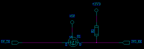 3.3V與5V串口通信電平轉(zhuǎn)換電路