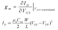 MOS管 小信號(hào)模型