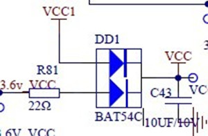 bat54c 5V轉(zhuǎn)3.3V